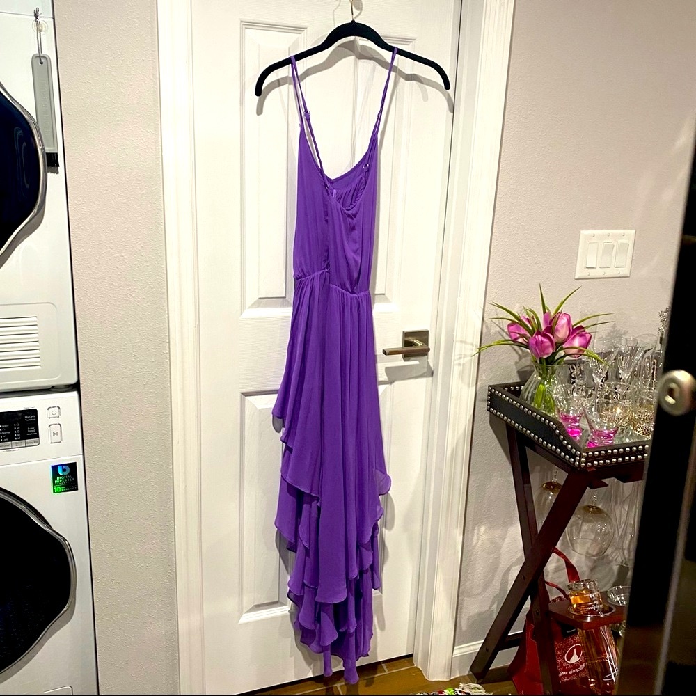 Guess Lavender High/Low Ruffle Dress (size XS)πΉ - Picture 6 of 11